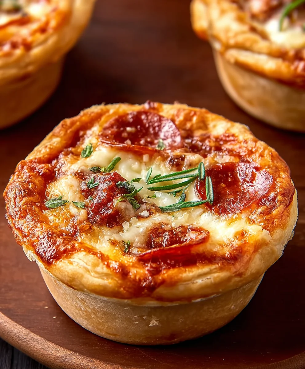 Mini Beef Pizza Pot Pies - Easy & Delicious