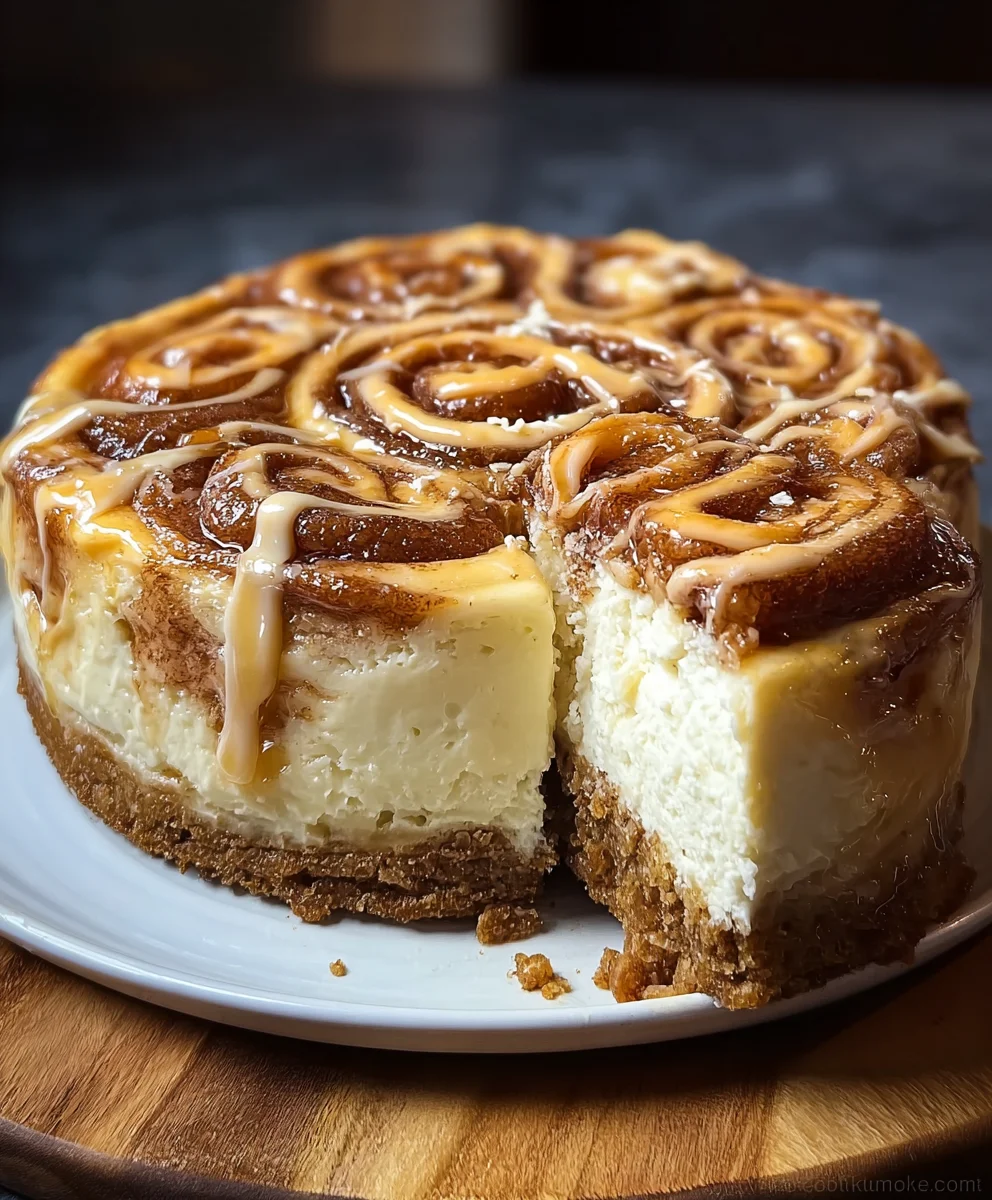 Cinnamon Roll Honeybun Cheesecake-Decadent Dessert