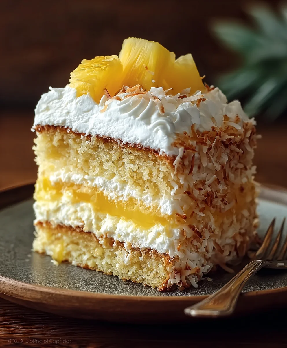 Pineapple Coconut Dream Cake-Tropical Bliss Recipe