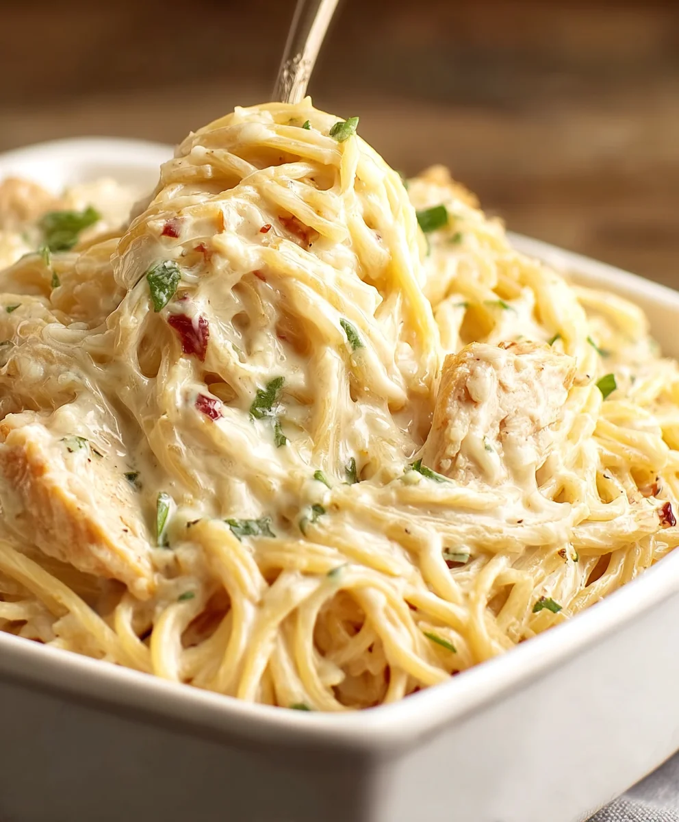 Easy Ranch Chicken Spaghetti-Quick Dinner Recipe