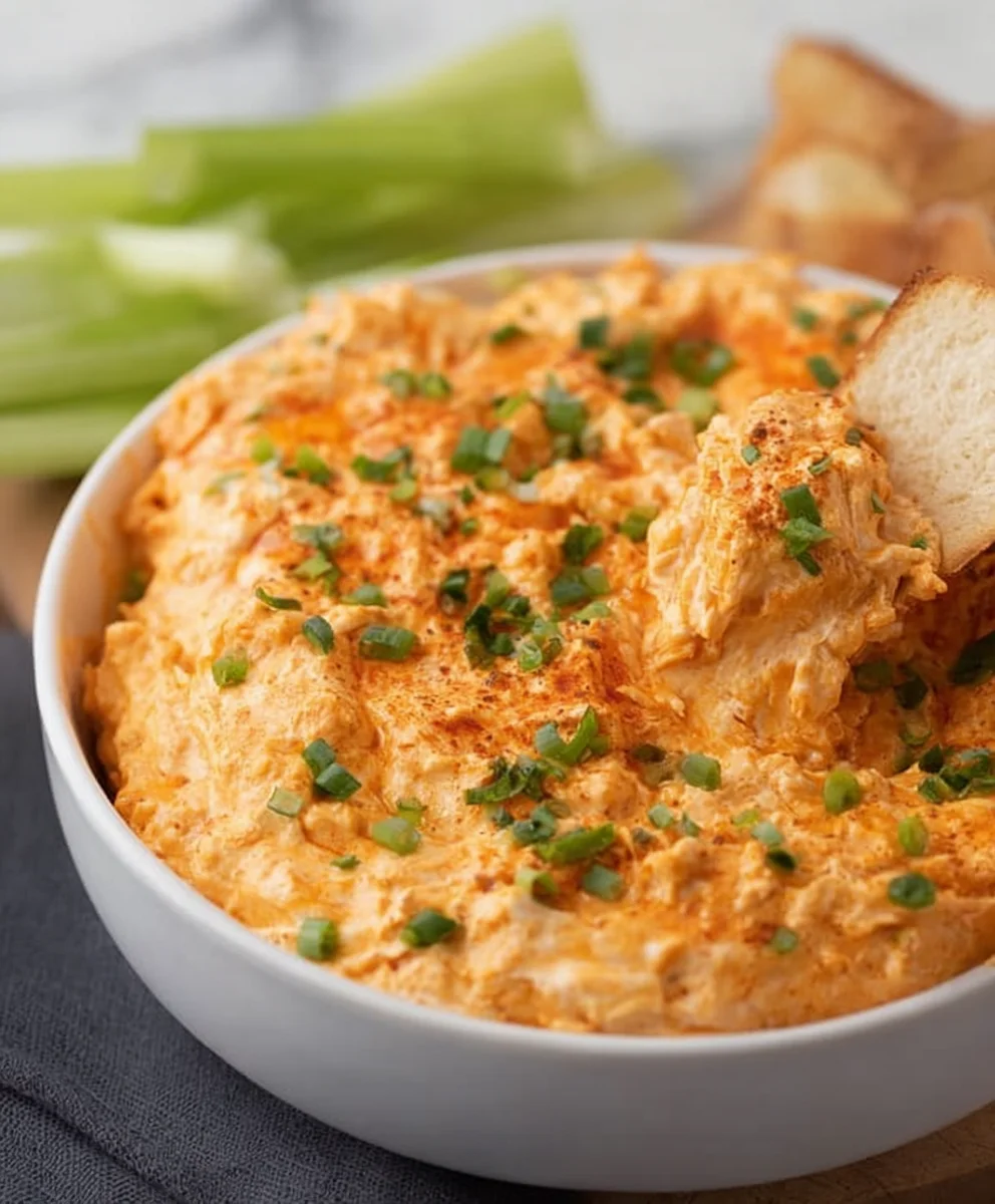 Easy Crockpot Buffalo Chicken Dip - Best Appetizer
