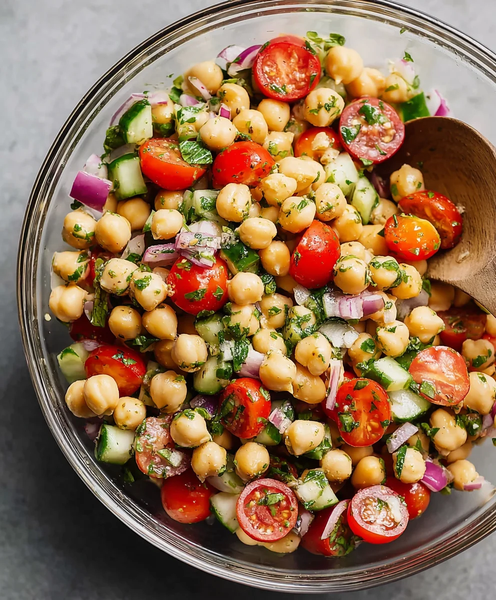 Easy Chickpea Salad Recipe- Quick & Delicious Lunch
