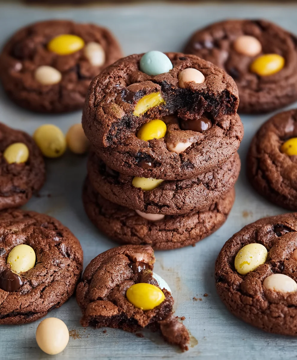 Mini Egg Brownie Cookies- Decadent Chocolate Bites