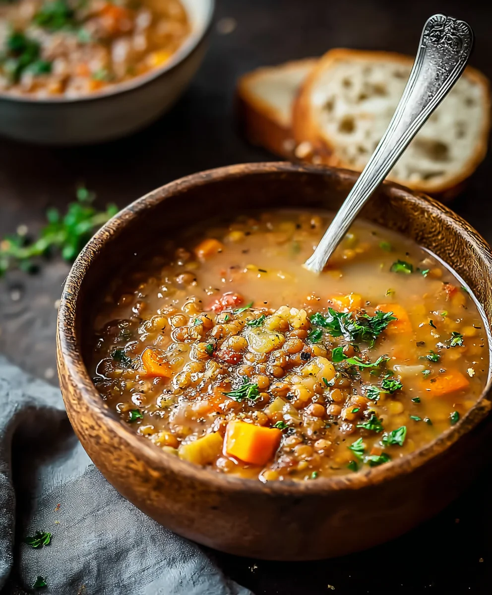 Hearty Vegetarian Lentil Soup - Easy & Delicious Recipe