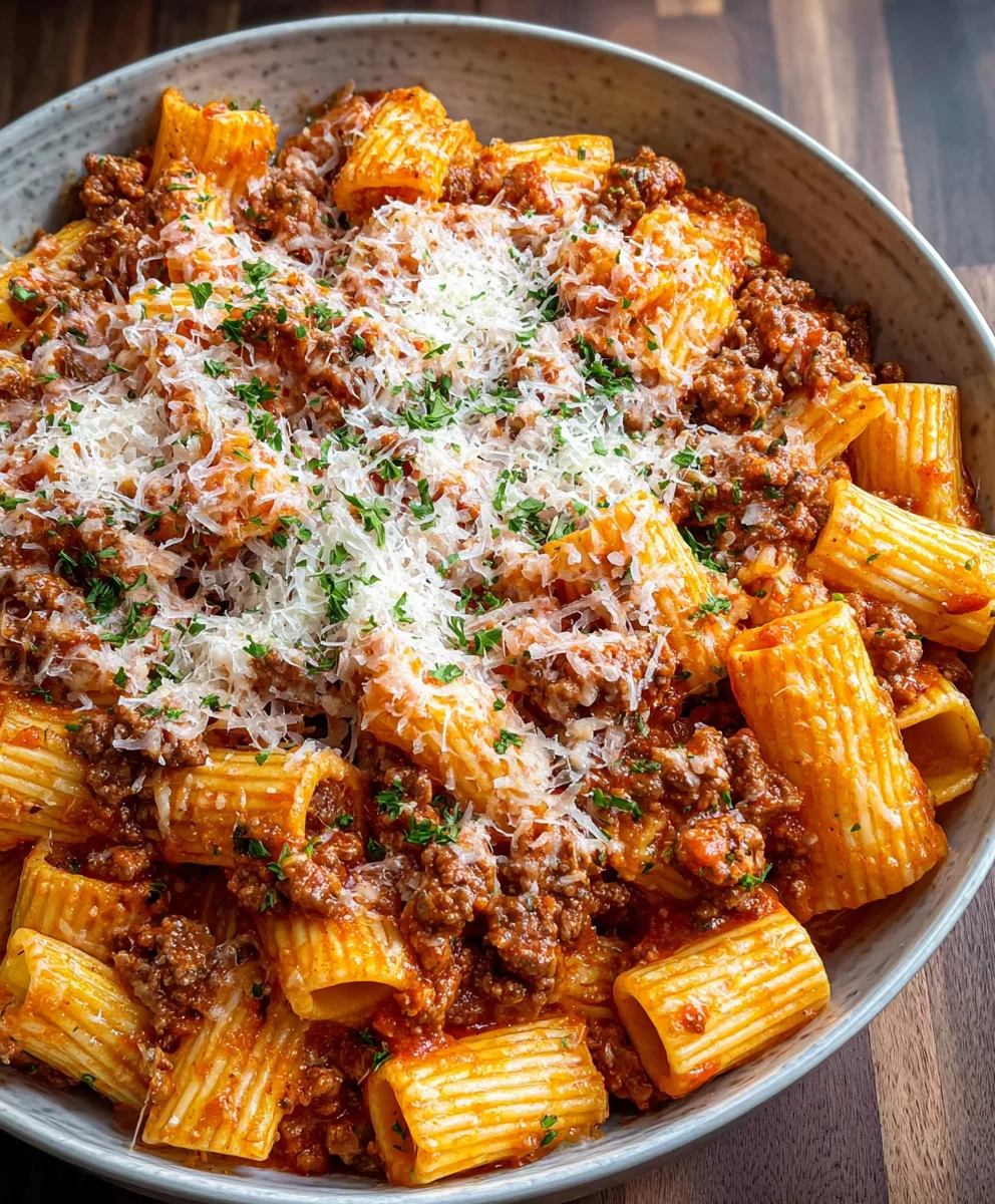 Cheesy Beef Rigatoni-Easy Comfort Food Dinner