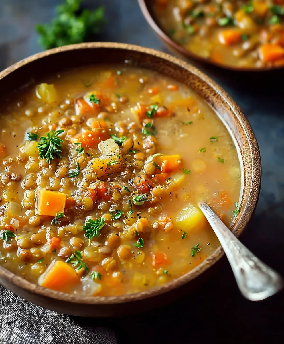 Hearty Vegetarian Lentil Soup - Easy & Delicious Recipe