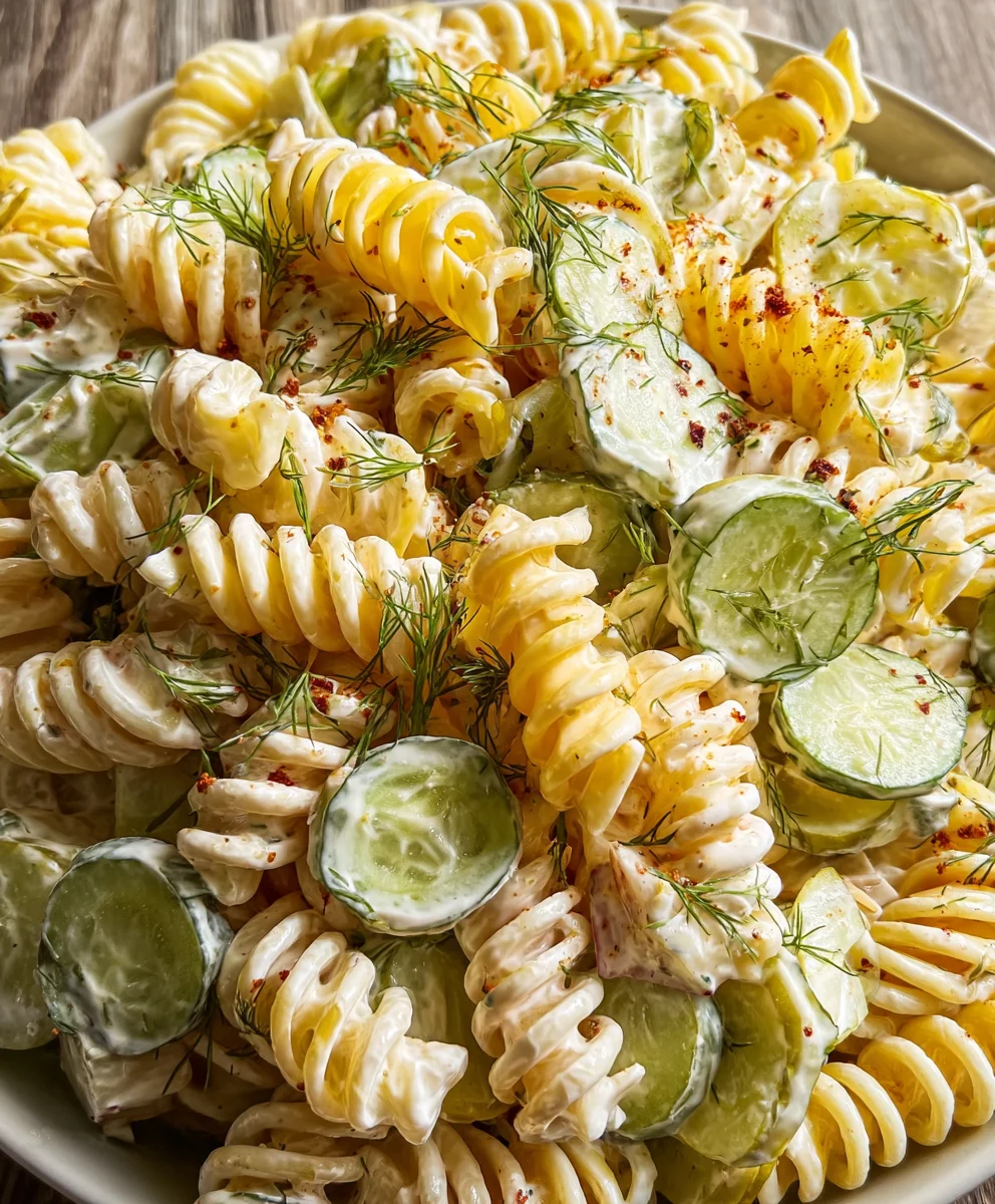 Easy Dill Pickle Pasta Salad - Tangy & Refreshing