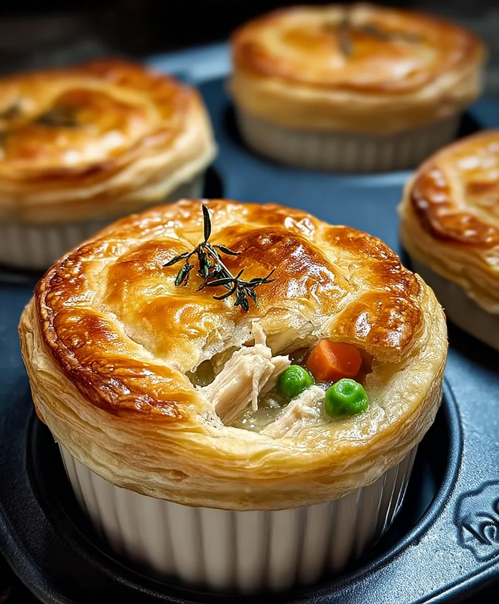 Homemade Mini Chicken Pot Pies - Cozy & Flavorful Dinner