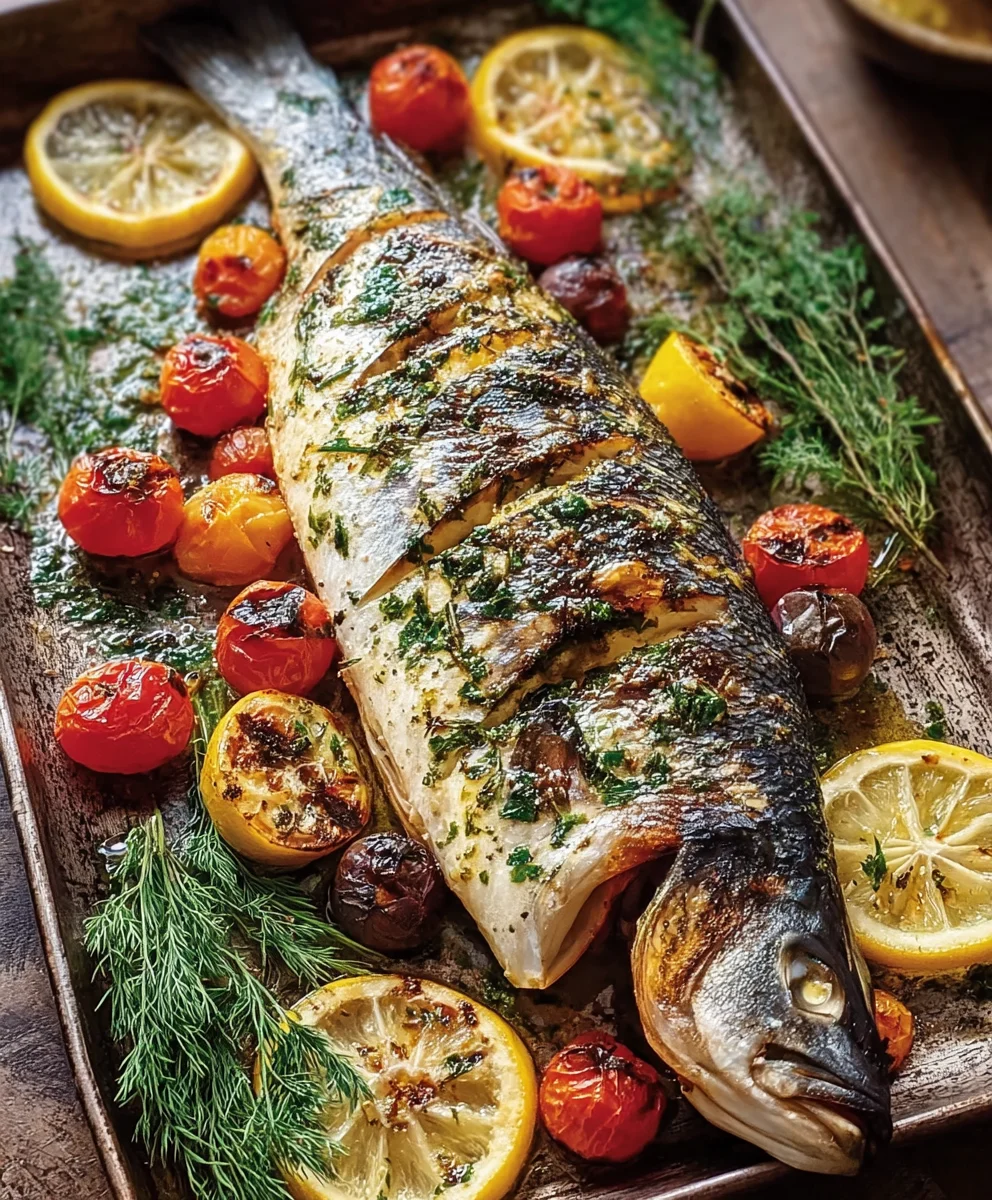Greek Roasted Branzino - Easy Flavorful Fish Recipe