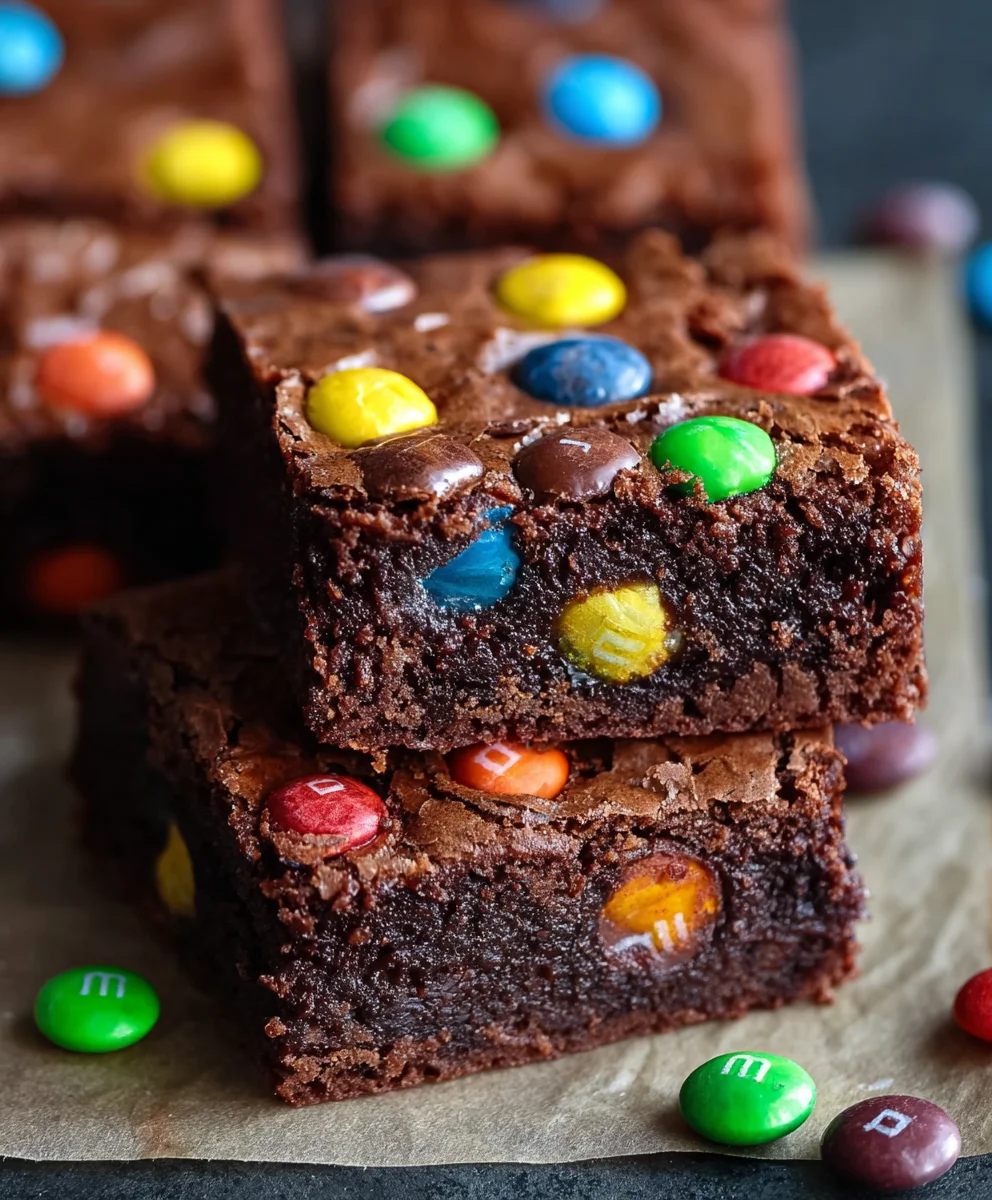 Easy Chocolate M&M Brownies Recipe - Perfect Treat!