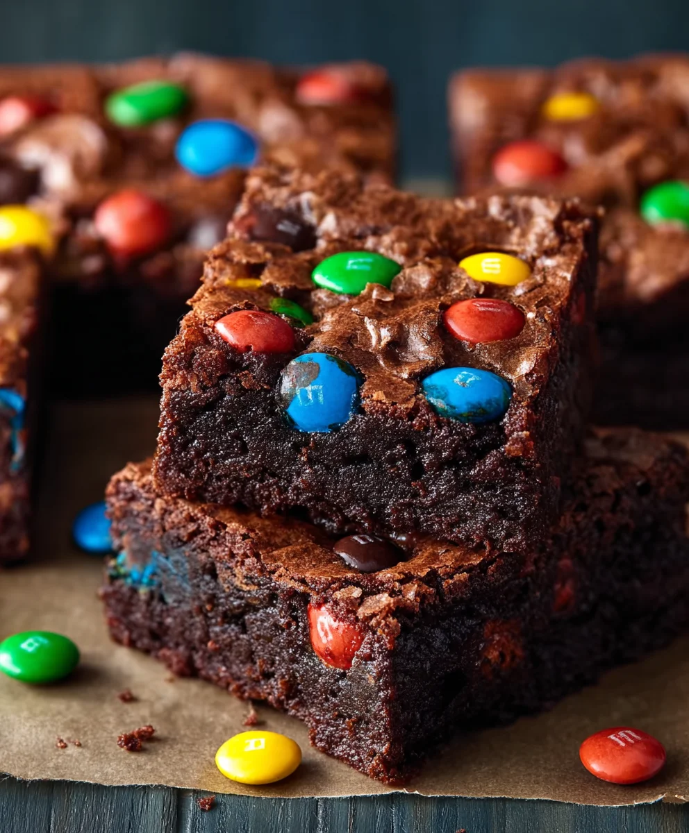 Easy Chocolate M&M Brownies Recipe - Perfect Treat!
