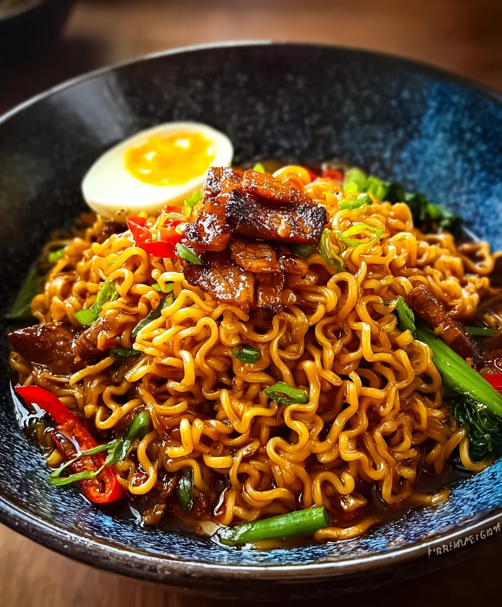 Smoky BBQ Beef Ramen - Quick & Flavorful Recipe