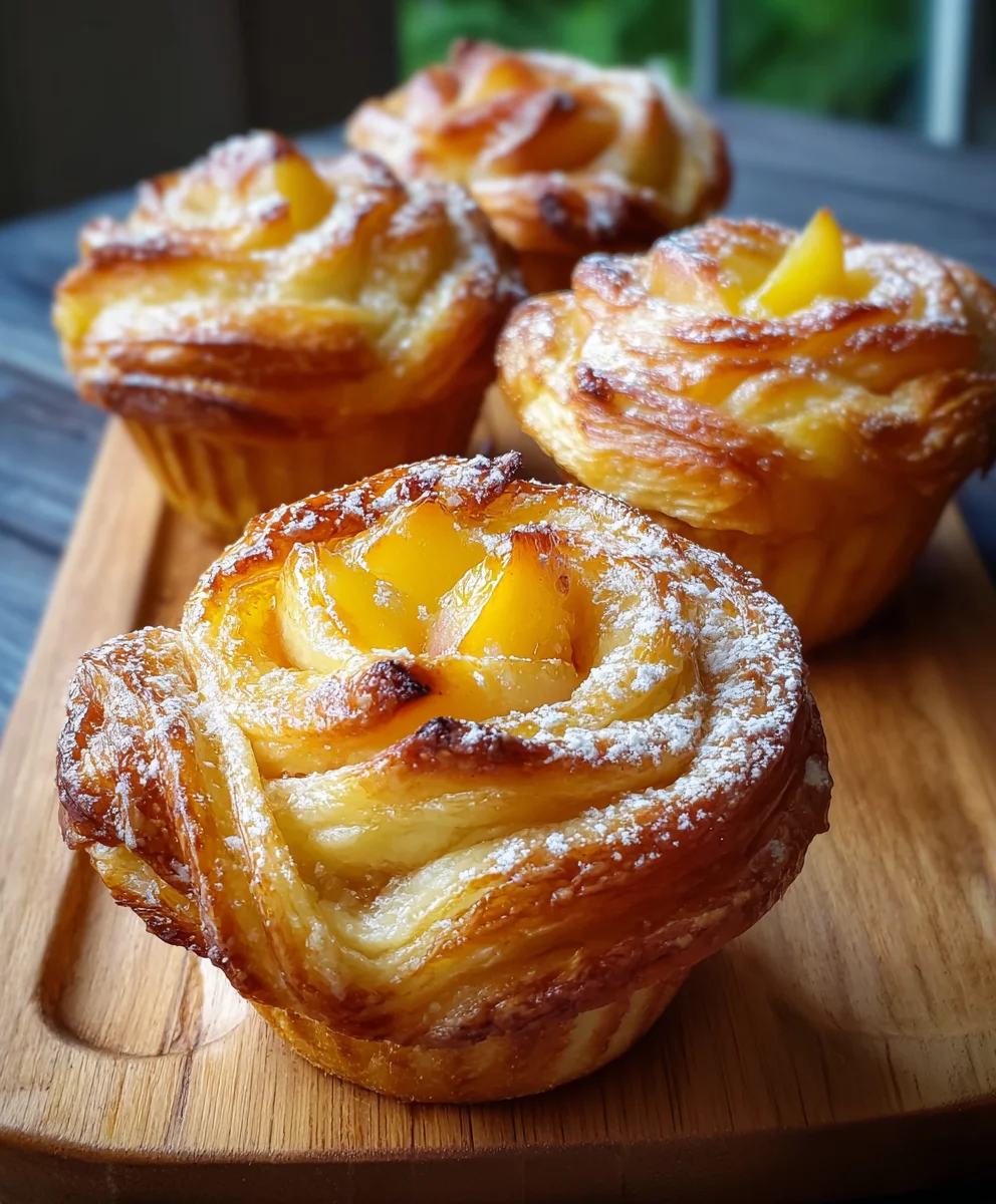Irresistible Peach Pie Cruffins – Sweet, Flaky, Perfect!