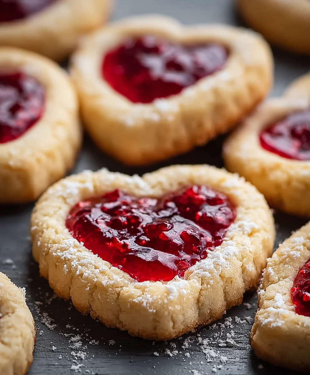 Heart Thumbprint Cookies with Jam - Easy Bake