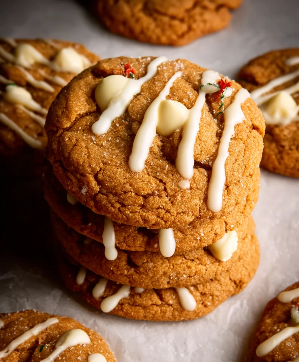 Chewy Maple Cinnamon White Chocolate Cookies