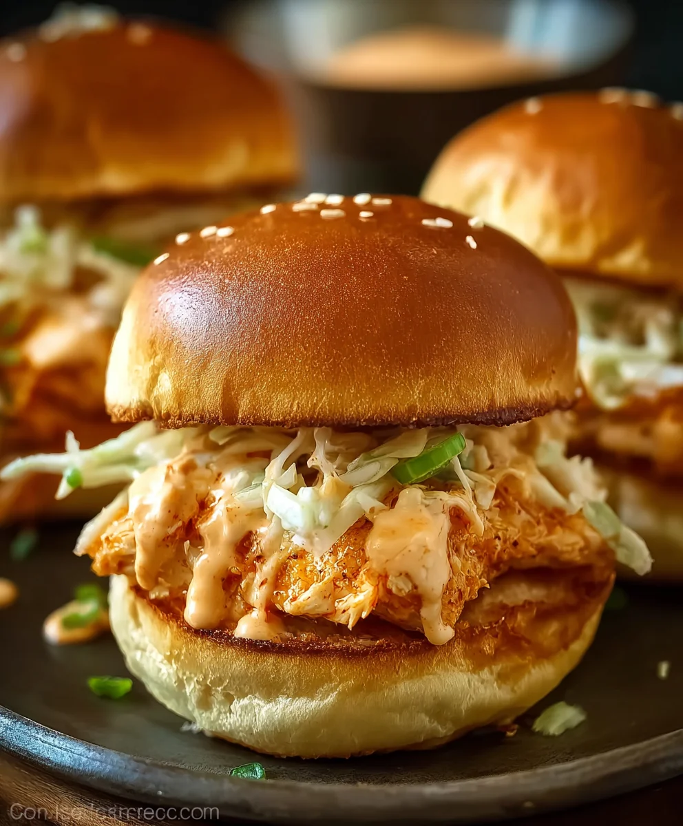 Bang Bang Chicken Sliders- Easy Crowd-Pleaser Recipe