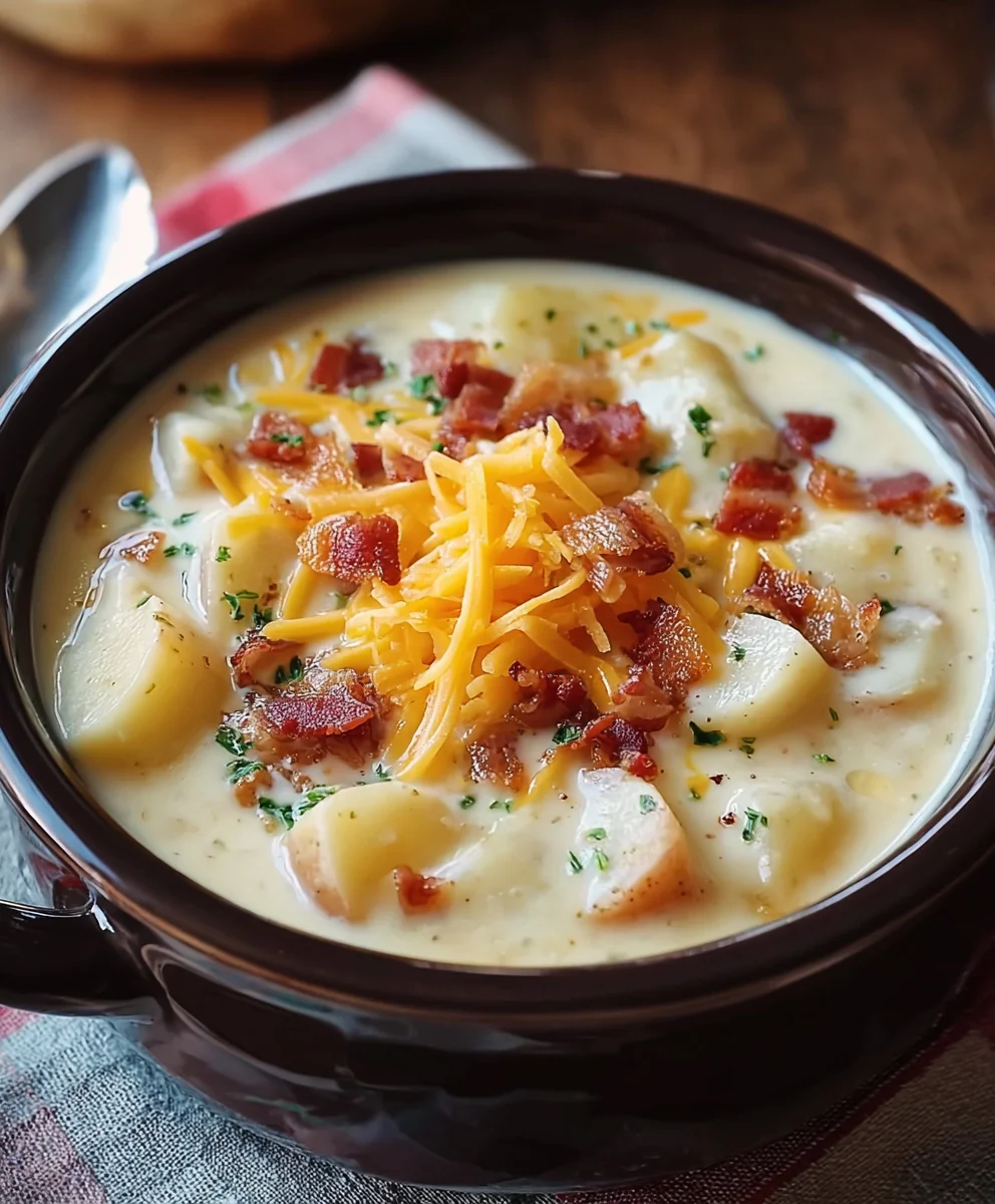 Easy Crock Pot Beef Potato Soup Recipe