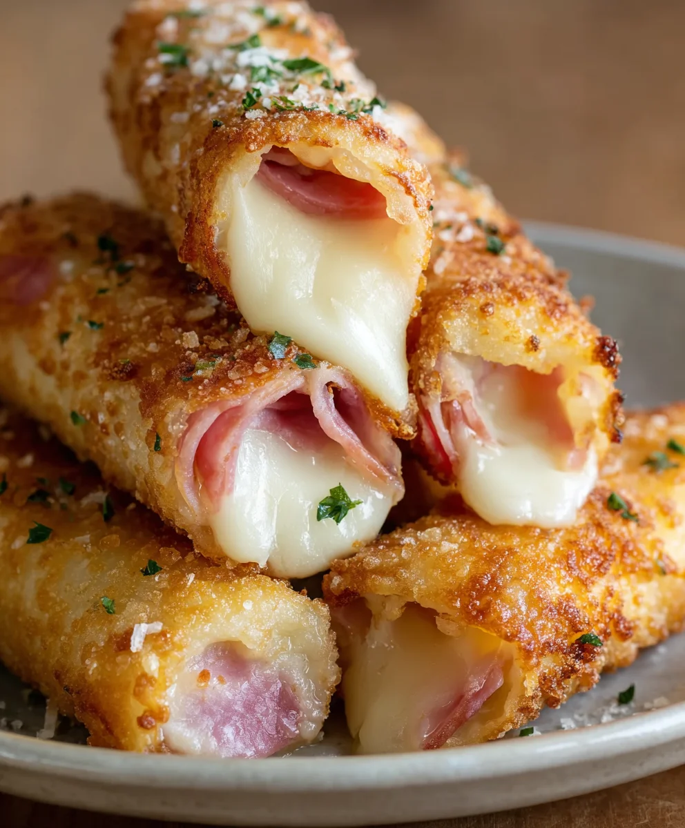 Easy Baked Beef Ham & Cheese Mozzarella Sticks