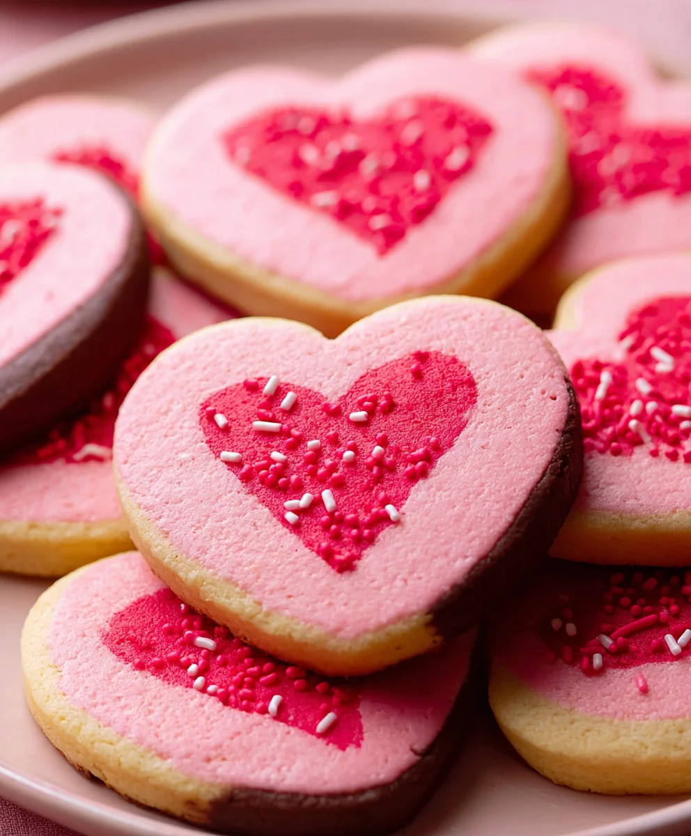 Easy Slice and Bake Non-Alcoholic Valentine Cookies
