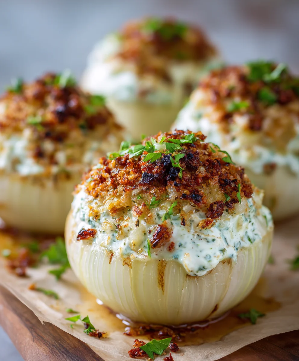 Authentic Greek Stuffed Onions - Savory Beef Filling