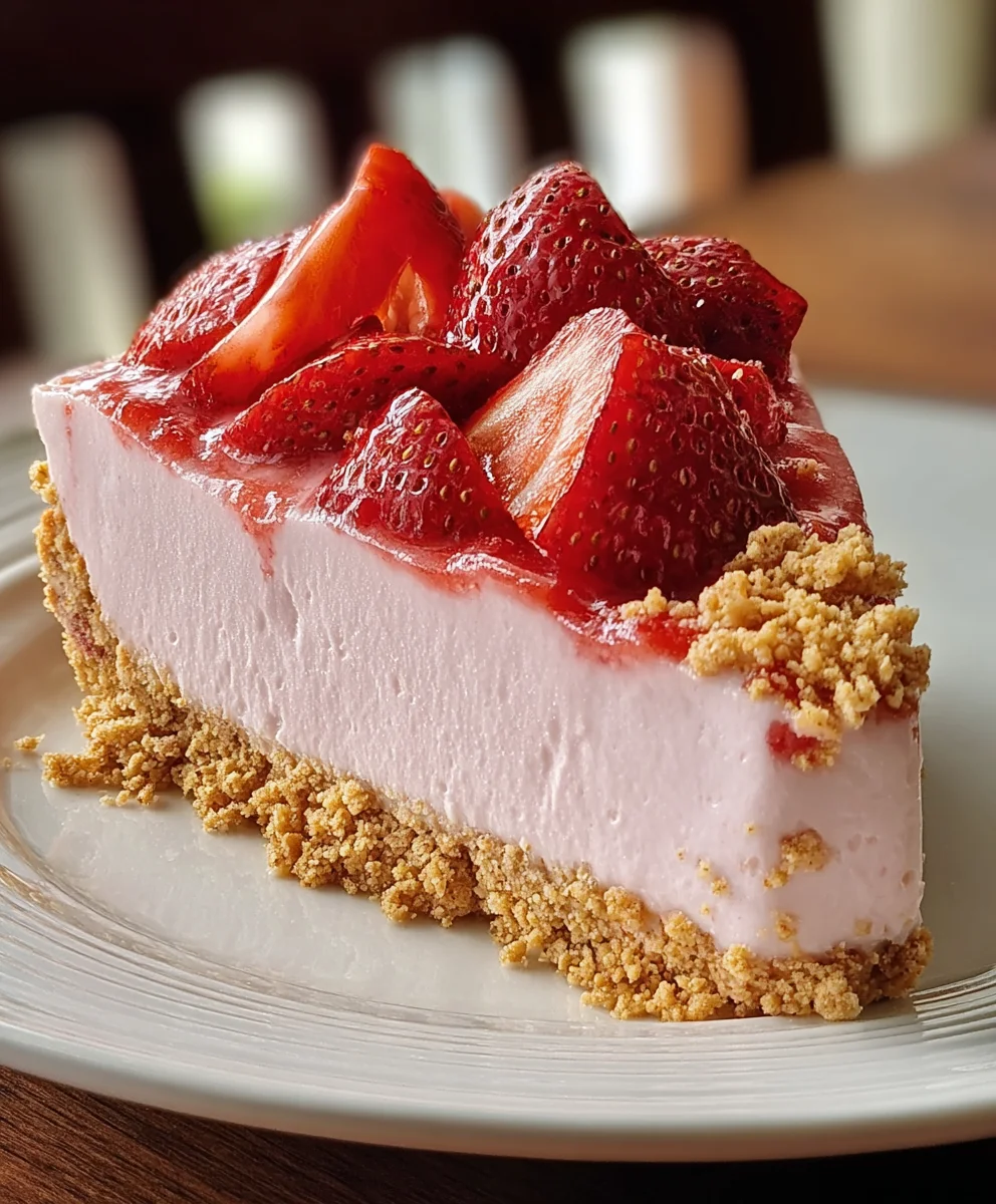 Pink Strawberry Crunch Cheesecake Recipe