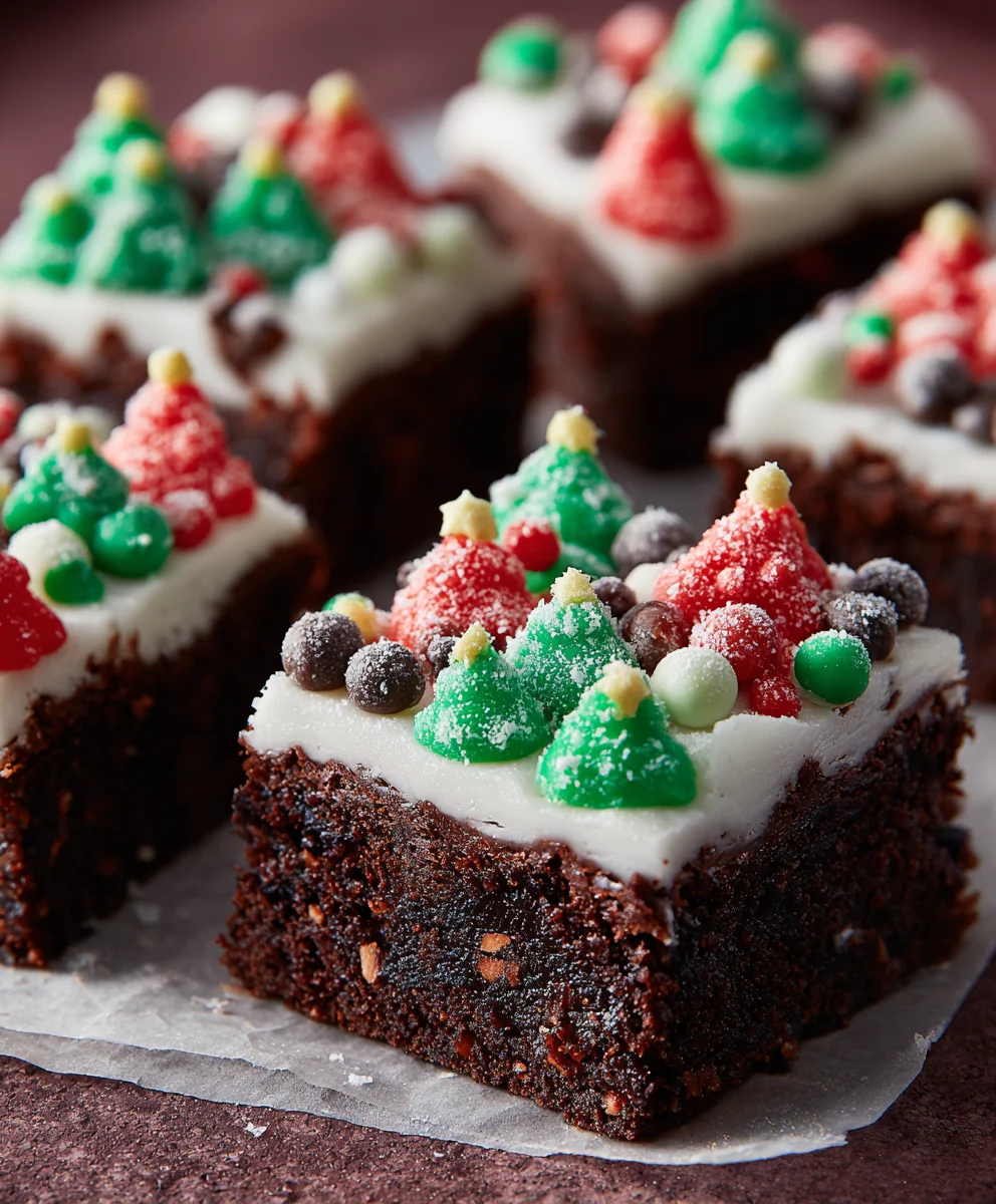Festive Frosted Christmas Brownies Recipe