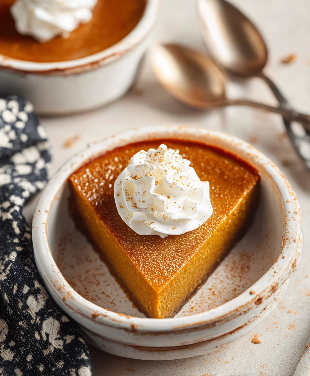 Easy Crustless Pumpkin Pie - Delicious & Simple