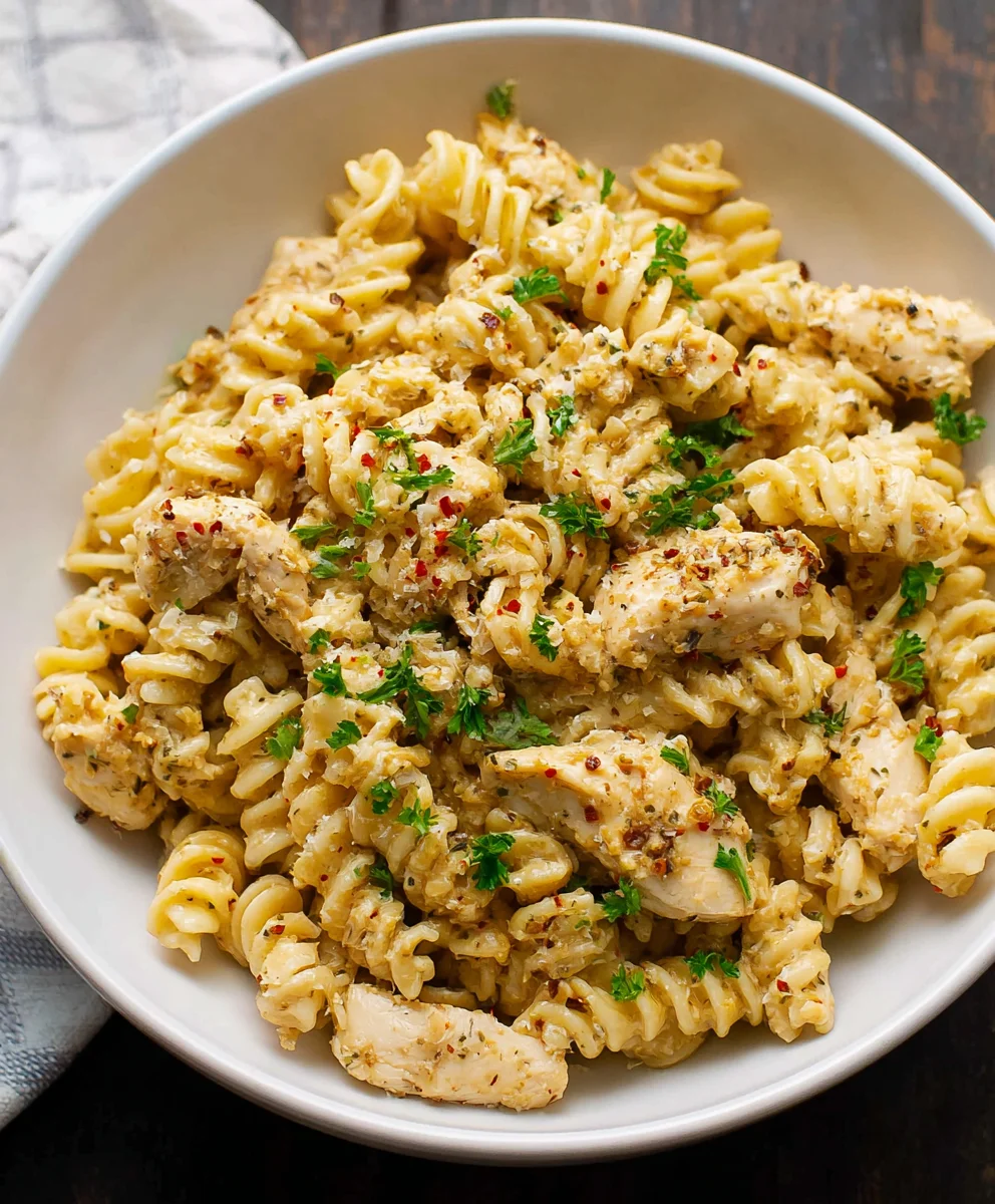Crockpot Garlic Parmesan Chicken Pasta: Creamy & Easy!