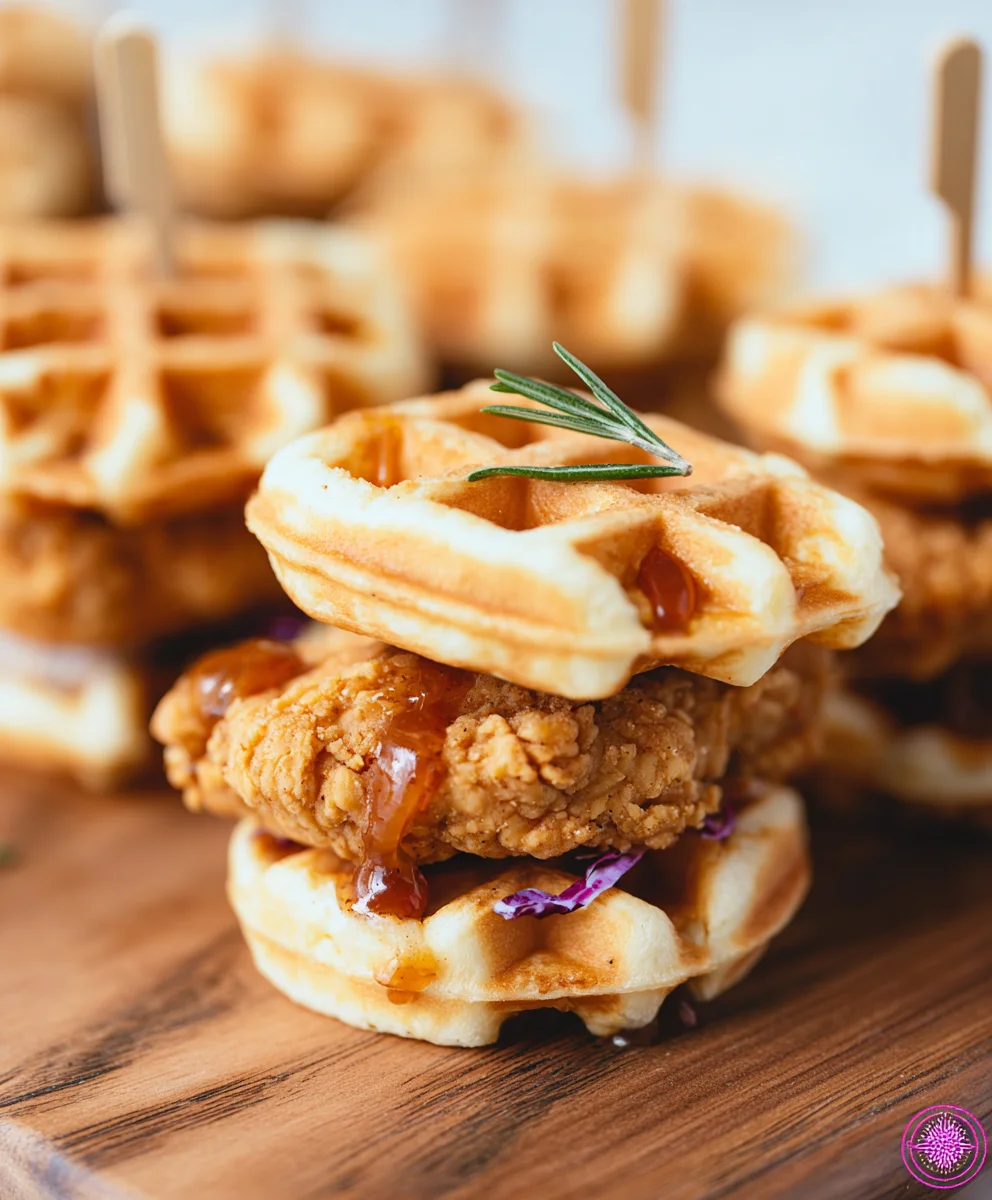 Game Day Chicken Waffle Sliders-Easy Appetizer Recipe