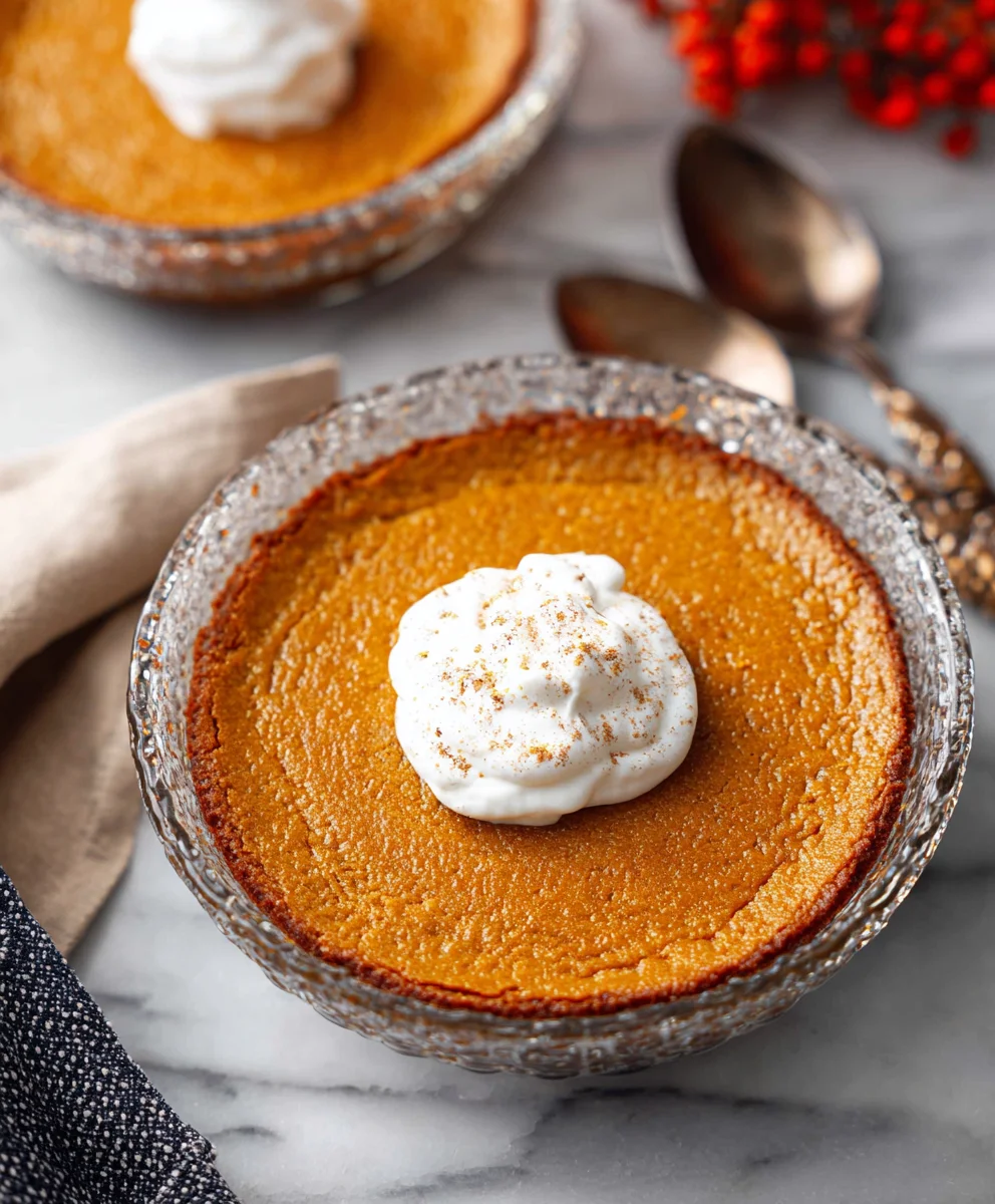 Easy Crustless Pumpkin Pie - Delicious & Simple