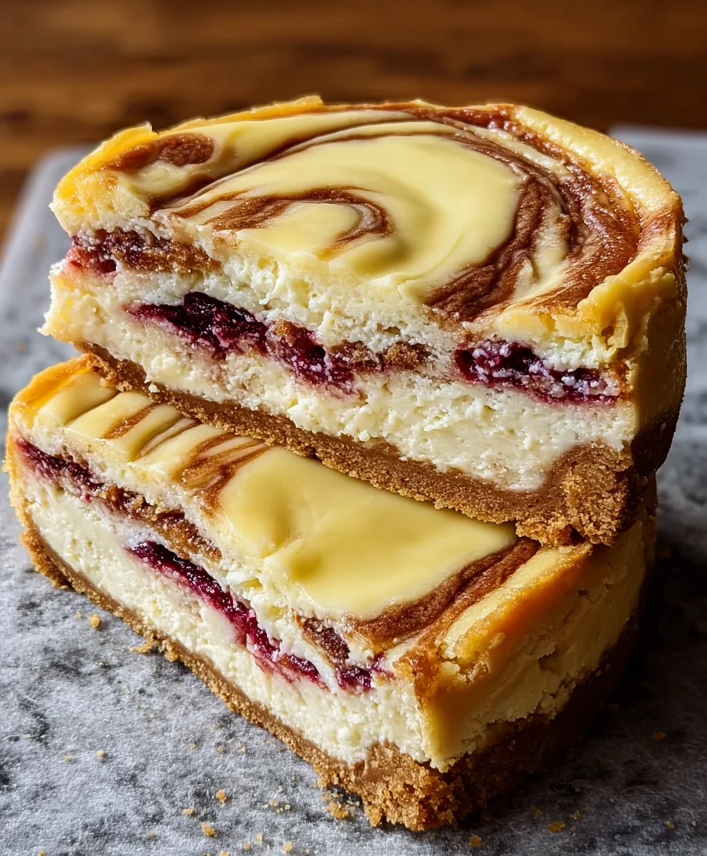 Swirled Cheesecake Bliss - Creamy & Decadent Dessert
