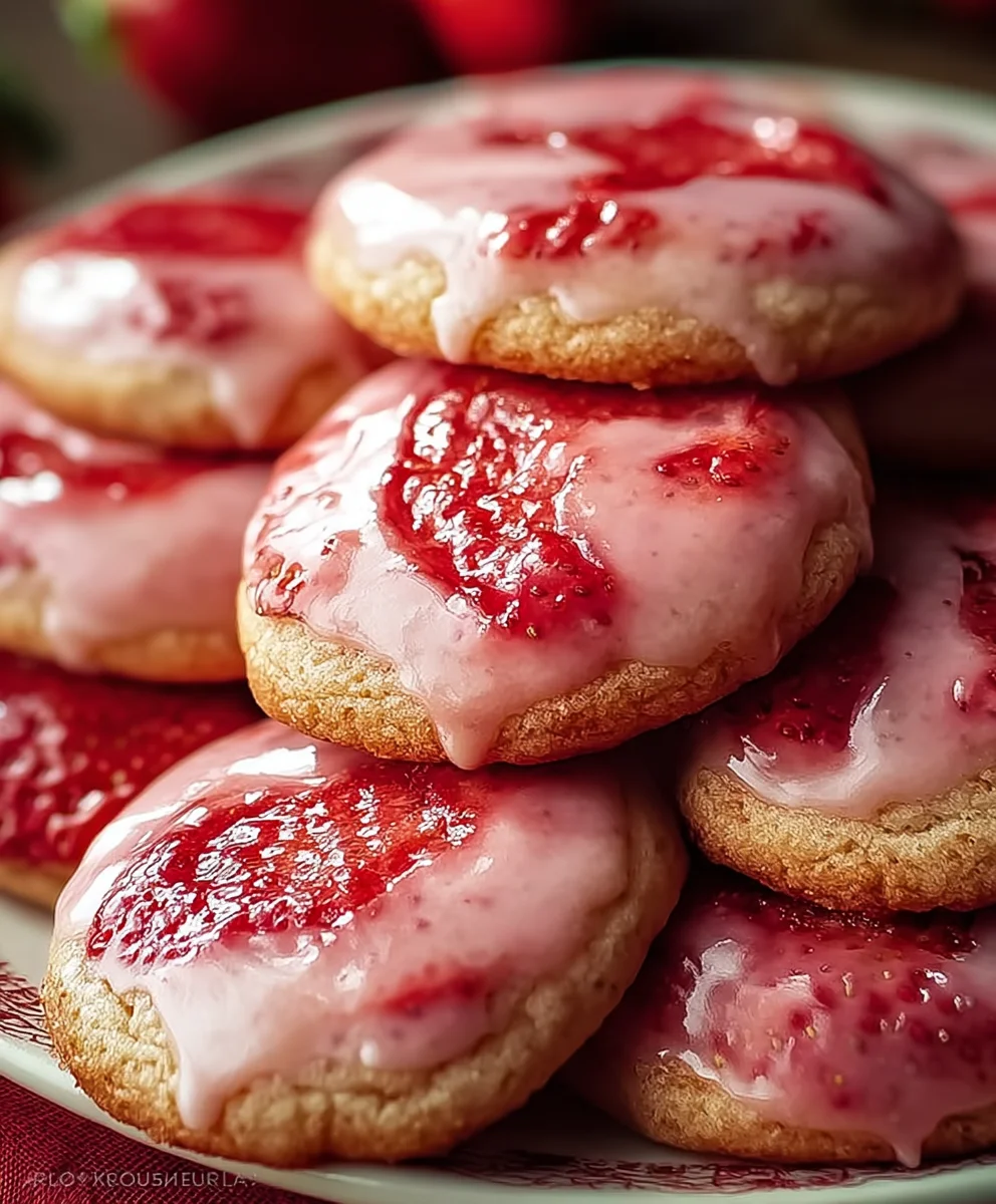 Strawberry Glaze Cookies: Sweet & Easy Homemade Treats!