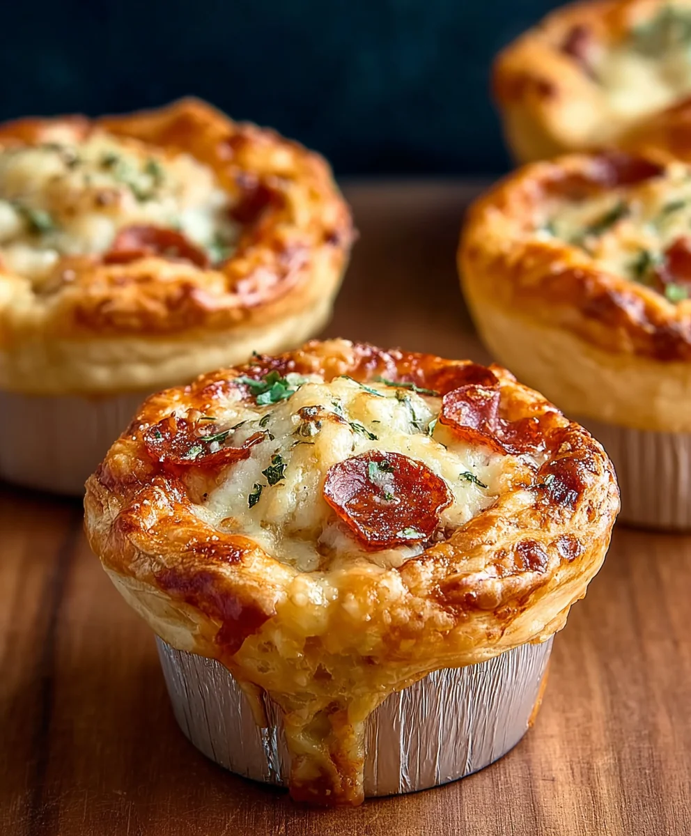 Mini Beef Pizza Pot Pies - Easy & Delicious