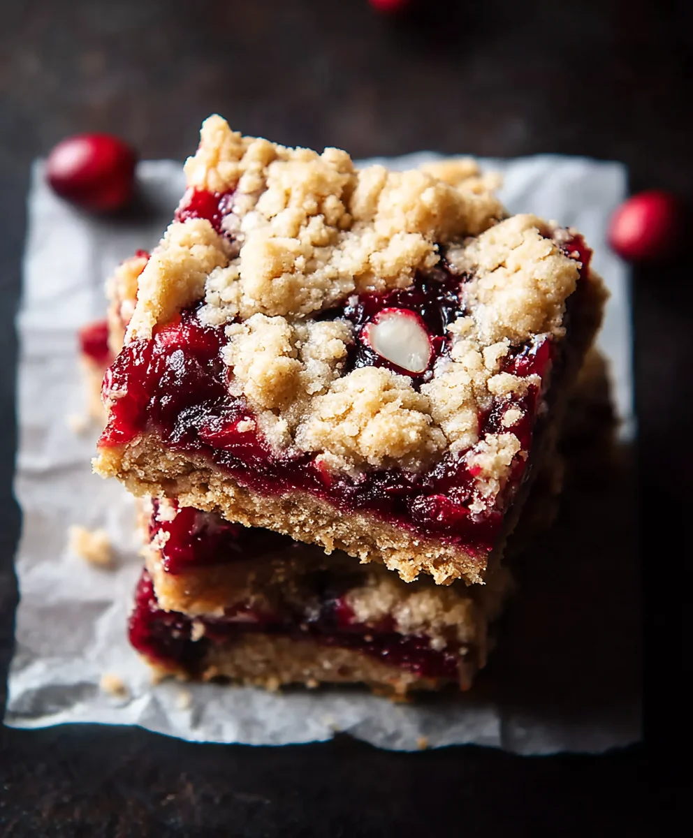 Cranberry Crum extractble Bars-Easy Dessert Recipe
