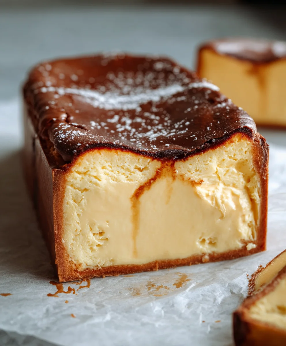 Burnt Basque Cheesecake Loaf Pan Recipe - Pure Indulgence