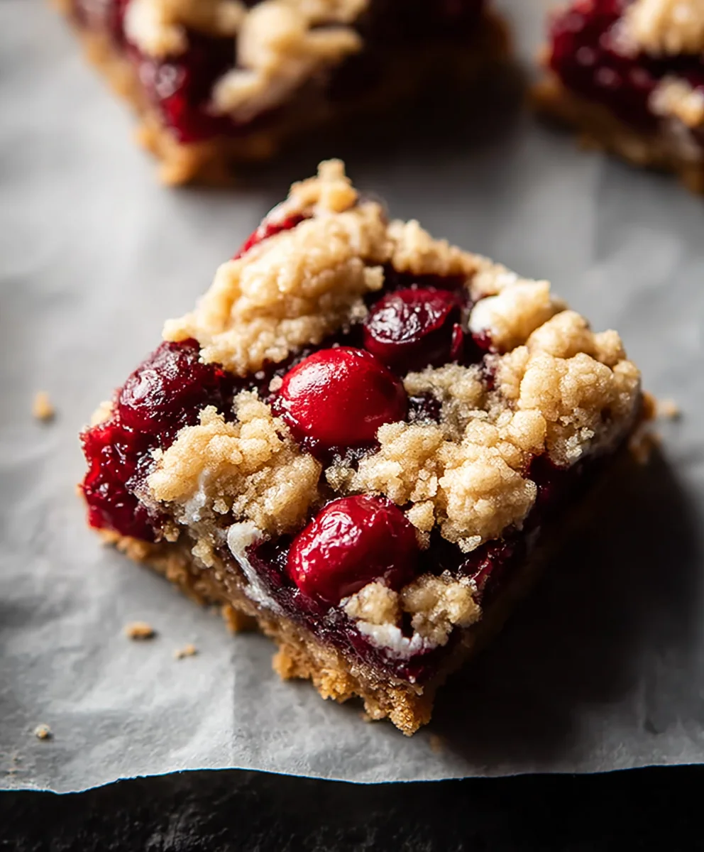 Cranberry Crum extractble Bars-Deliciously Easy Treat