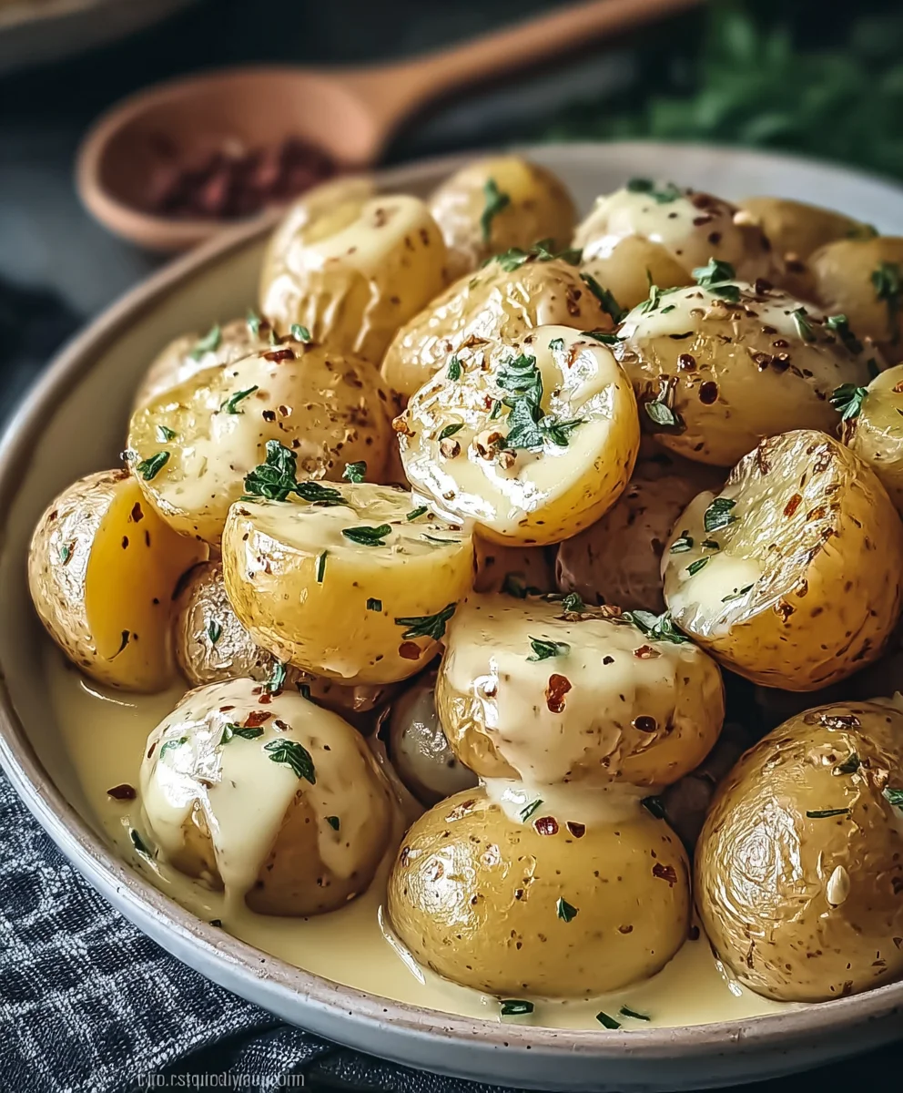 Creamy Baby Potatoes Recipe - Easy & Delicious