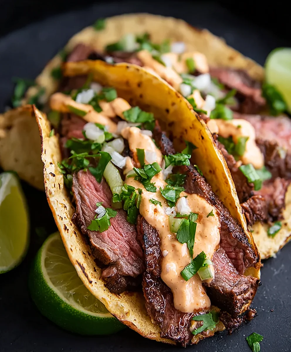 Beef Steak Tacos Chipotle Crema Recipe