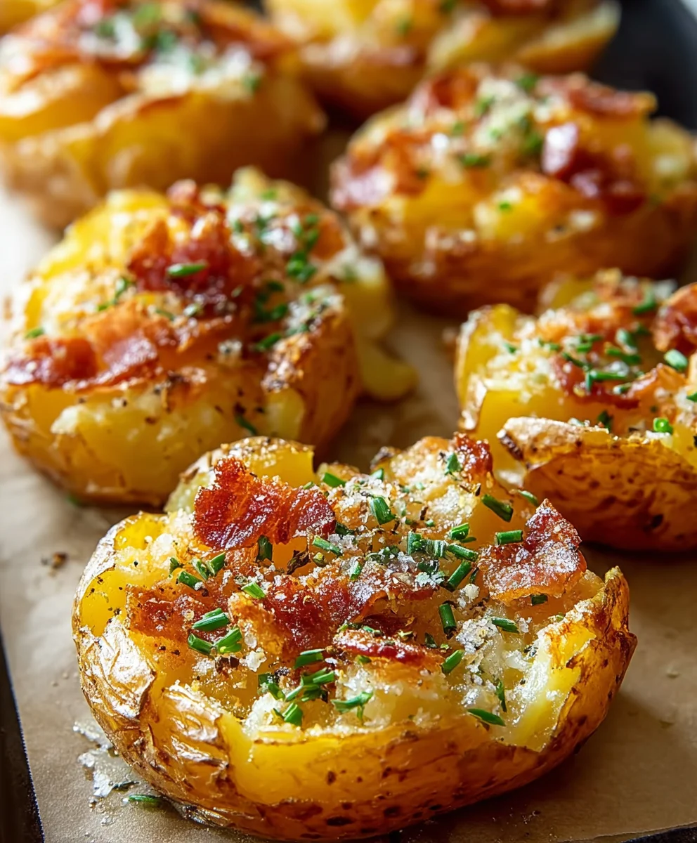 Crispy Smashed Potatoes- Easy & Delicious Recipe