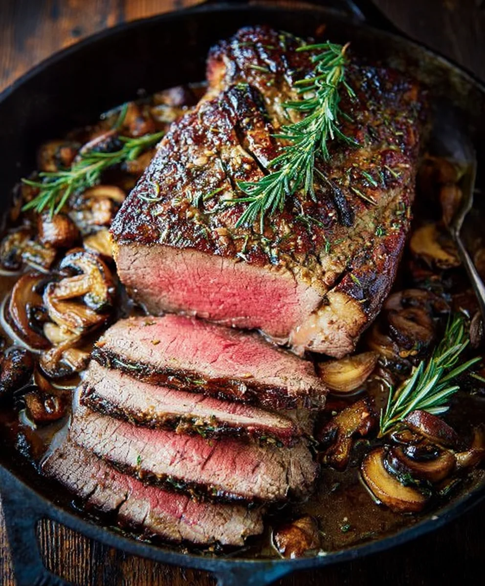 Rosemary Garlic Roast Beef Recipe-Easy Flavorful