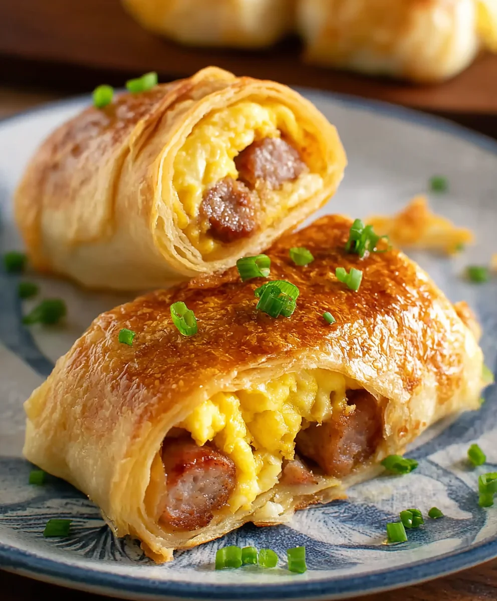 Easy Sausage Egg Breakfast Rolls Quick Treat