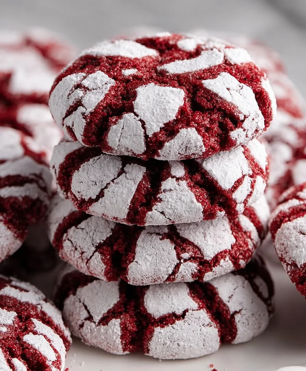 Decadent Red Velvet Crinkle Cookies-Easy Recipe