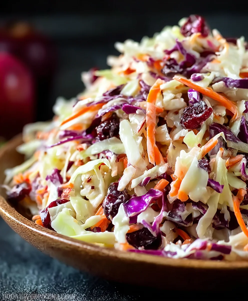 Sweet & Tangy Cranberry Coleslaw Recipe