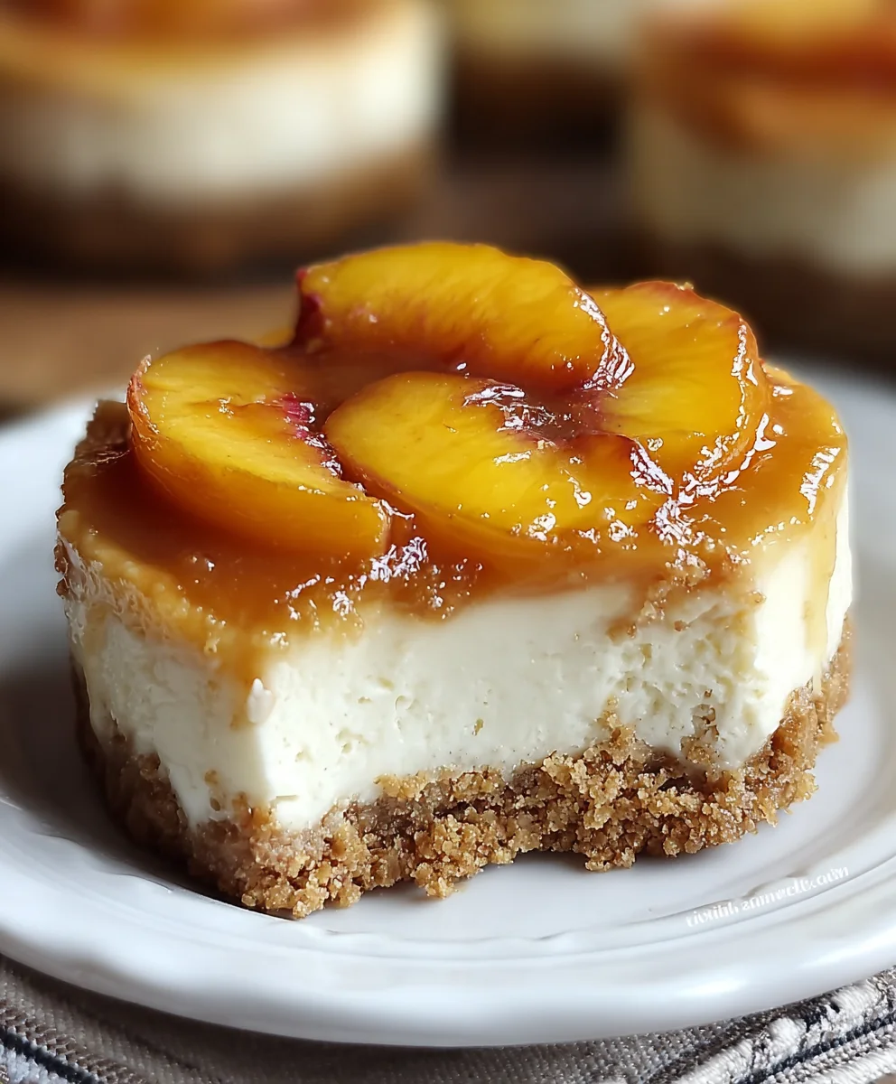 Peach Cobbler Cheesecakes- Delicious Dessert Recipe
