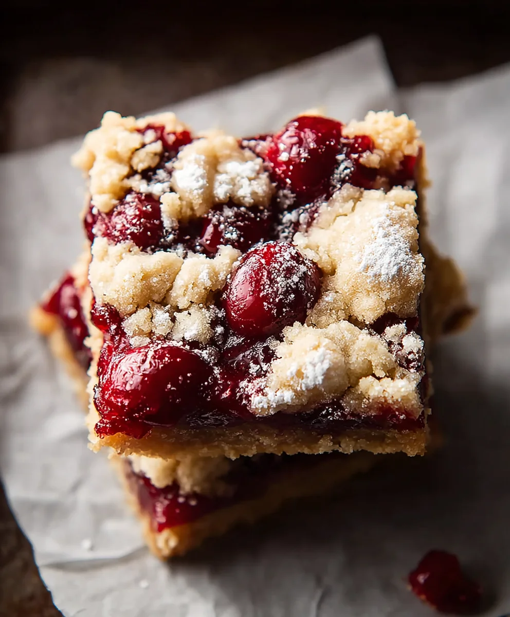 Cranberry Crum extractble Bars-Easy Dessert Recipe
