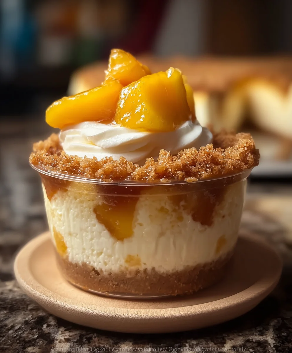 Peach Cobbler Cheesecake-Decadent Dessert