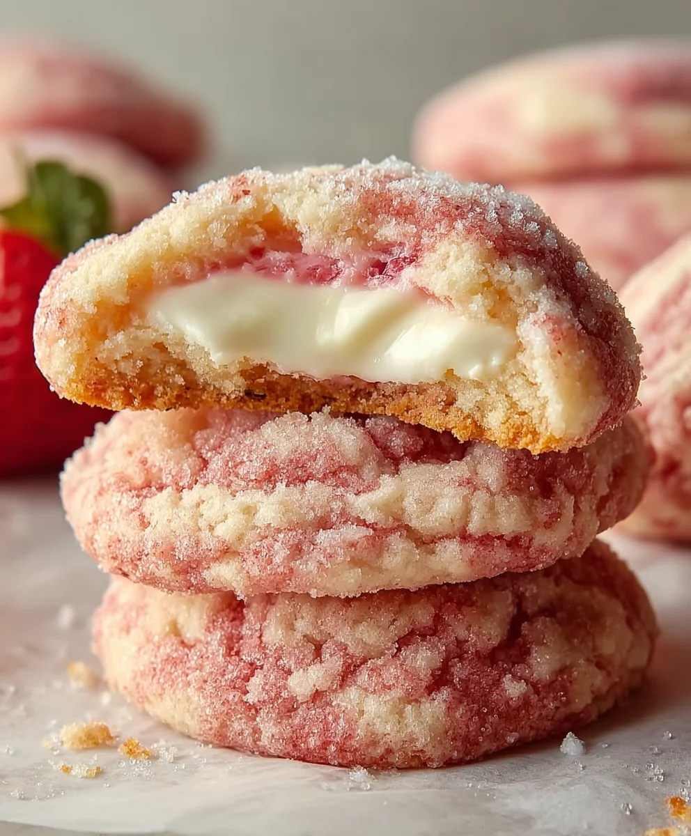 Strawberry Cheesecake Cookies - Easy Delicious Recipe
