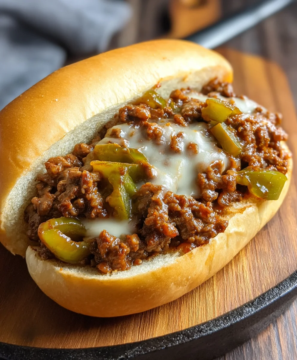 Philly Cheesesteak Sloppy Joes- Easy Dinner Recipe