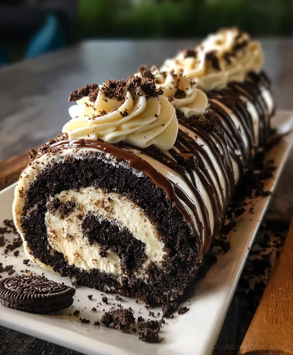 Easy Oreo Roll Dessert Recipe-No Bake Delicious Treat