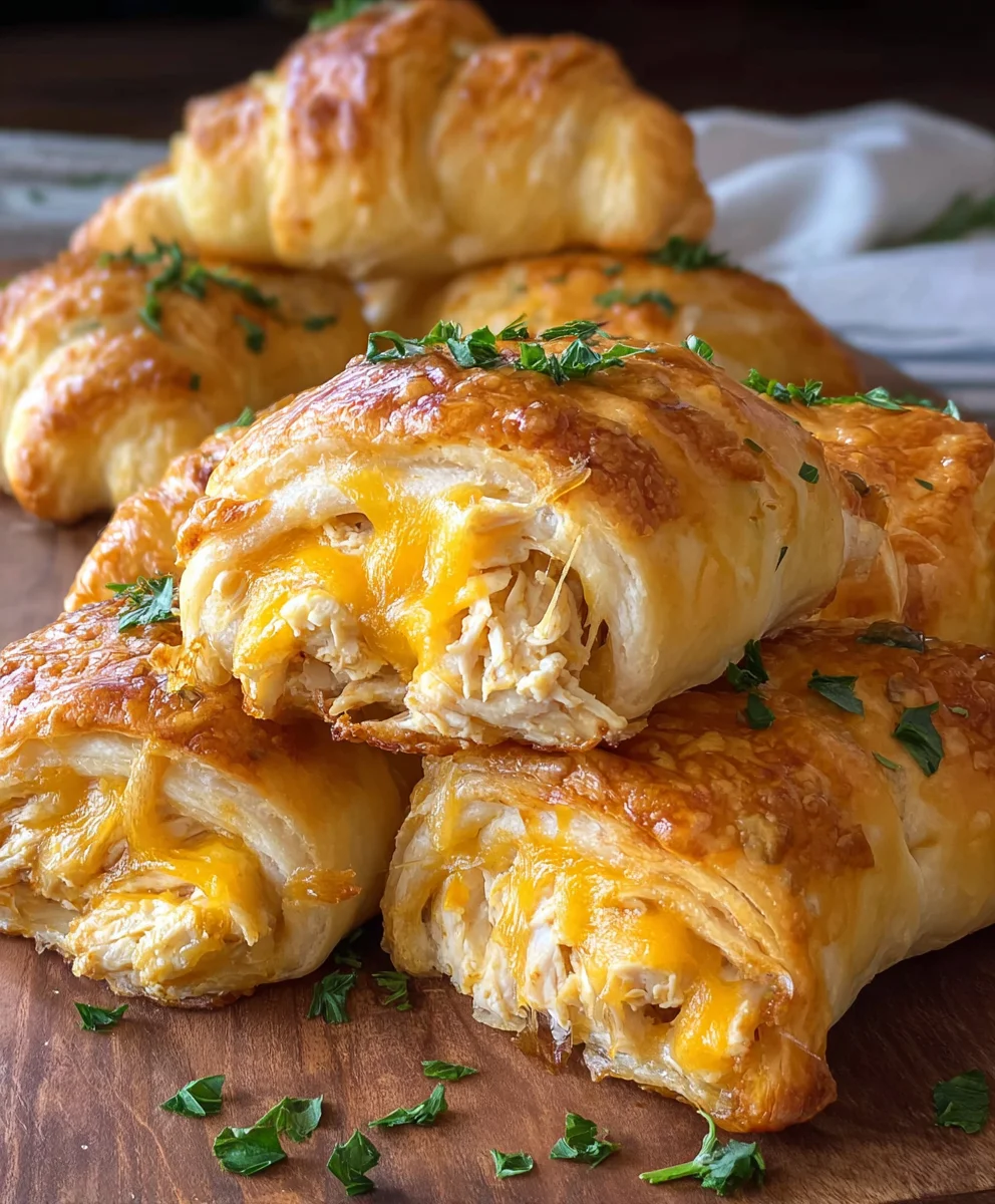 Cheesy Chicken Crescent Rolls- Easy Dinner Delight